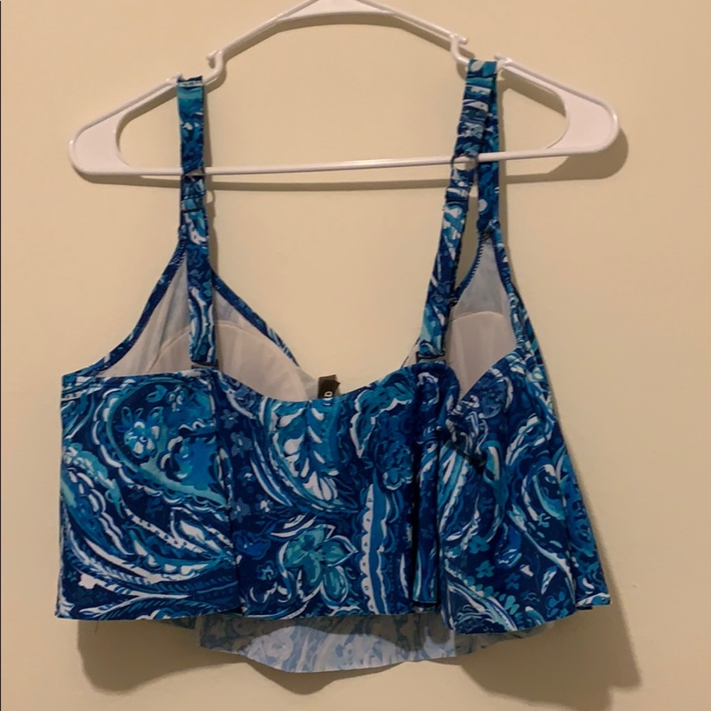 Blue Pattern Bikini Top - Picture 2 of 8